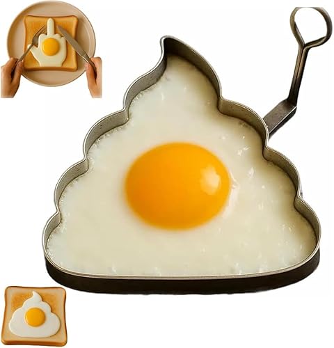 Antihaftbeschichtete Mittelfinger-Eierform aus Edelstahl – ein Must-have fürs Frühstück, ein lustiges Geschenk für Erwachsene und zum Eierkochen. von YNGWVHKET