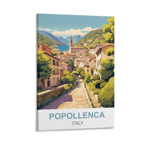 YNIEILUU Popollenca Italien-Reiseposter im Vintage-Stil, 60 x 90 cm, Leinwand-Kunst, Gemälde, Bilder, Wandkunstdrucke YNIEILUU Popollenca Italien-Reiseposter im Vintage-Stil, 60 x 90 cm, Leinwand-Kunst, Gemälde, Bilder, Wandkunstdrucke von YNIEILUU