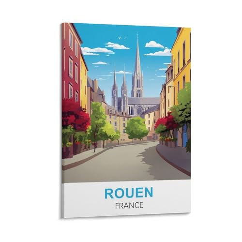 YNIEILUU Rouen France Vintage-Reiseposter, 50 x 75 cm, Leinwand-Kunst, Gemälde, Bilder, Wandkunstdrucke YNIEILUU Rouen France Vintage-Reiseposter, 50 x 75 cm, Leinwand-Kunst, Gemälde, Bilder, Wandkunstdrucke von YNIEILUU