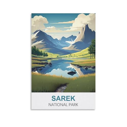 YNIEILUU Sarek National Park Vintage-Reiseposter, 30 x 45 cm, Leinwand-Kunst, Gemälde, Bilder, Wandkunstdrucke von YNIEILUU