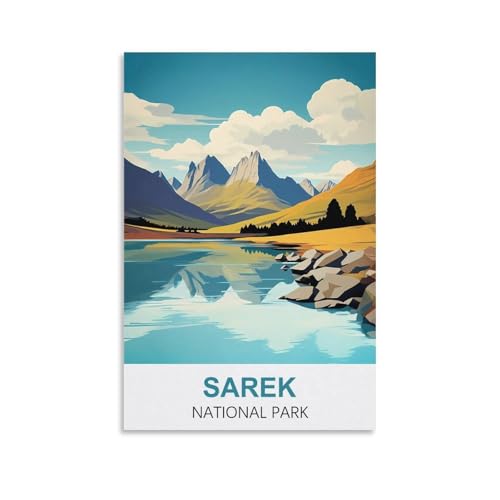 YNIEILUU Sarek National Park Vintage-Reiseposter, 60 x 90 cm, Leinwand-Kunst, Gemälde, Bilder, Wandkunstdrucke von YNIEILUU