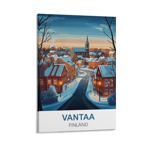 YNIEILUU Vantaa Finnland Vintage-Reiseposter, 60 x 90 cm, Leinwand-Kunst, Gemälde, Bilder, Wandkunstdrucke YNIEILUU Vantaa Finnland Vintage-Reiseposter, 60 x 90 cm, Leinwand-Kunst, Gemälde, Bilder, Wandkunstdrucke von YNIEILUU