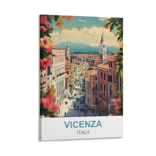 YNIEILUU Vicenza Italien-Reiseposter, Vintage-Poster, 30 x 45 cm, Leinwand-Kunst, Gemälde, Bilder, Wandkunstdrucke YNIEILUU Vicenza Italien-Reiseposter, Vintage-Poster, 30 x 45 cm, Leinwand-Kunst, Gemälde, Bilder, Wandkunstdrucke von YNIEILUU