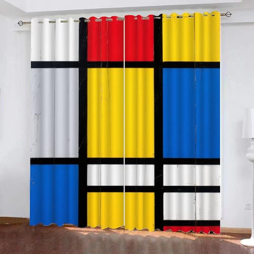 Geometrie Schlafzimmer Gardinen, Mittelalter Blackout Vorhang,Abstrakte Geometrie Bedruckt Schiebevorhänge, Modernes Design Blickdicht Verdunkelungsvorhänge B 60 x H 140cm 2 Paneele Geometrie Schlafzimmer Gardinen, Mittelalter Blackout Vorhang,Abstrakte Geometrie Bedruckt Schiebevorhänge, Modernes Design Blickdicht Verdunkelungsvorhänge B 60 x H 140cm 2 Paneele von YNIOFU
