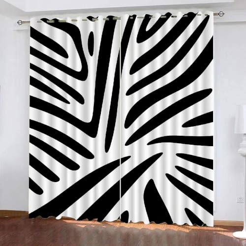 YNIOFU Zebramuster Wohnzimmer Vorhänge, Schwarz-weißes Tierfell Schlafzimmer Verdunkelungsvorhänge, Tier Isoliert Schiebevorhänge, Zebramuster Ösen Gardine B 132 x H 240cm 2 Paneele YNIOFU Zebramuster Wohnzimmer Vorhänge, Schwarz-weißes Tierfell Schlafzimmer Verdunkelungsvorhänge, Tier Isoliert Schiebevorhänge, Zebramuster Ösen Gardine B 132 x H 240cm 2 Paneele von YNIOFU