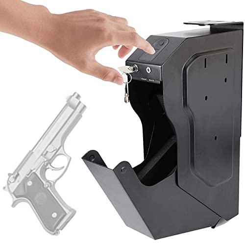 Waffensafe,Smart Pistol Safe,Stahl Security Gun Box mit Fingerabdruck und Schlüssel tragbare Gun Box Safe Waffen Tresor für Hause Sicherheit von YNITJH