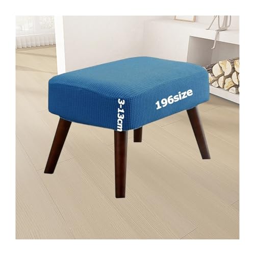 Hockerbezug Quadratisch Ottoman Cover Fußbank Schonbezug Stretch Fußhocker Husse Soft Beschützer Jacquard Slipcovers Sitzhocker mit Elastic Bottom Rund Rechteckig Waschbar Anpassbar(2011,30 x 40 cm) von YNJJKA