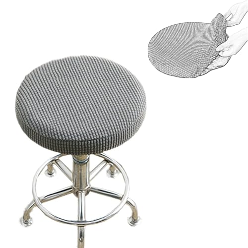 YNJJKA 2PCS Hocker Bezug Runde, Hochelastischer Waschbar Drehstuhlhockerbezug Rund Hockerbezug Stuhlbezug(K25,45-50CM) von YNJJKA