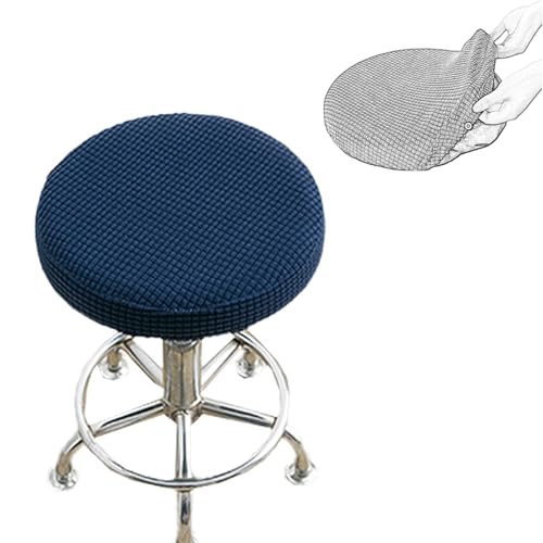 YNJJKA 2PCS Hocker Bezug Runde, Hochelastischer Waschbar Drehstuhlhockerbezug Rund Hockerbezug Stuhlbezug(K27,40-45CM) von YNJJKA