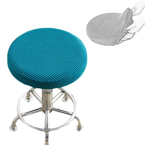 YNJJKA 2PCS Hocker Bezug Runde, Hochelastischer Waschbar Drehstuhlhockerbezug Rund Hockerbezug Stuhlbezug(K28,50-55CM) von YNJJKA