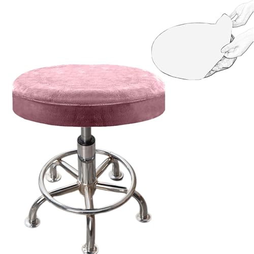 YNJJKA 2PCS Hocker Bezug Runde, Hochelastischer Waschbar Drehstuhlhockerbezug Rund Hockerbezug Stuhlbezug(K5,55-60CM) von YNJJKA