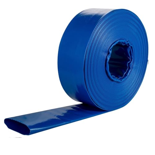 1-1/2" Bis 4" X 105' Flach Liegender PVC-Abflussschlauch, Rückspül-Abflussrohr Mit Klemme For Pool- Und Wasserabfluss(2x100 in) von YNKJFOD