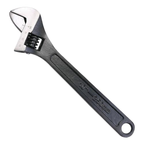 10-Zoll/12-Zoll-Verstellbarer Schraubenschlüssel, Robuste Stahlkonstruktion Mit Gleitbacke For Mechanische Reparaturen(10 Inch 250mm black) von YNKJFOD