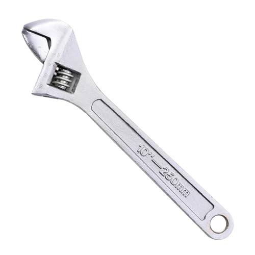 10-Zoll/12-Zoll-Verstellbarer Schraubenschlüssel, Robuste Stahlkonstruktion Mit Gleitbacke For Mechanische Reparaturen(10 Inch 250mm white) von YNKJFOD