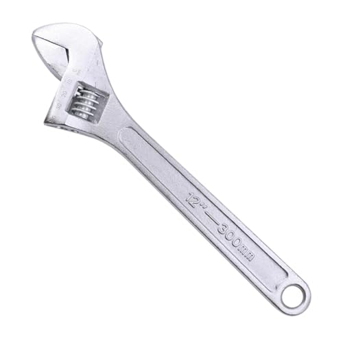 10-Zoll/12-Zoll-Verstellbarer Schraubenschlüssel, Robuste Stahlkonstruktion Mit Gleitbacke For Mechanische Reparaturen(12 Inch 300mm white) von YNKJFOD