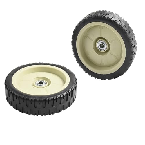 8-Zoll-Ersatzräder Aus Gummi For Handgeführte Rasenmäher (2-teiliges Set) von YNKJFOD