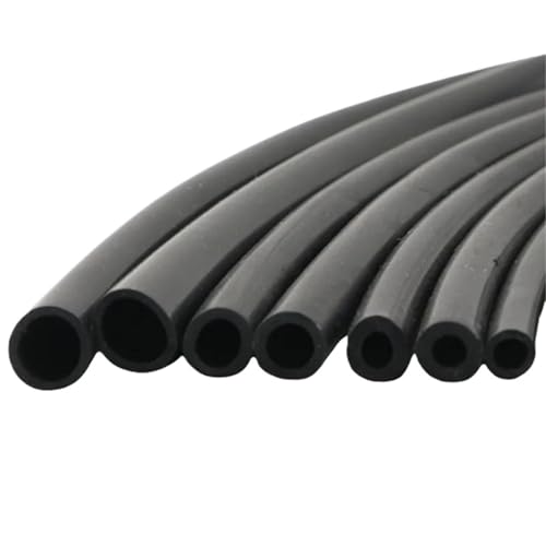 Flexibler Silikonschlauch In Mehreren Größen (1–16 Mm Innendurchmesser), Längenoptionen 1 M/5 M/10 M, Langlebiger Schwarzer Gummischlauch(5 Meters,ID 10mm x OD 12m) von YNKJFOD