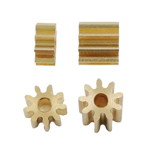 Messingritzel mit 0,6 Modul, 9 Zähne, 1,98 mm Bohrung, 6 mm Zahndicke, kleines Modul, Kupferzahnrad von YNKJFOD