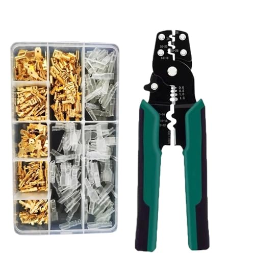 Multifunktions-Mini-Crimpzange For Elektrische Anschlüsse Mit Abisolier- Und Schneidehandcrimpwerkzeug, Mehrere Anschlusssätze(270PCS Pliers) von YNKJFOD