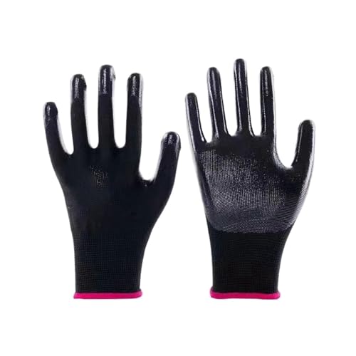 Multipack Professionelle Arbeitshandschuhe - Strapazierfähige Schutzhandschuhe Aus Nylon for Den Einsatz Im BAU- Und Industriebereich(Black 10 Pairs) von YNKJFOD