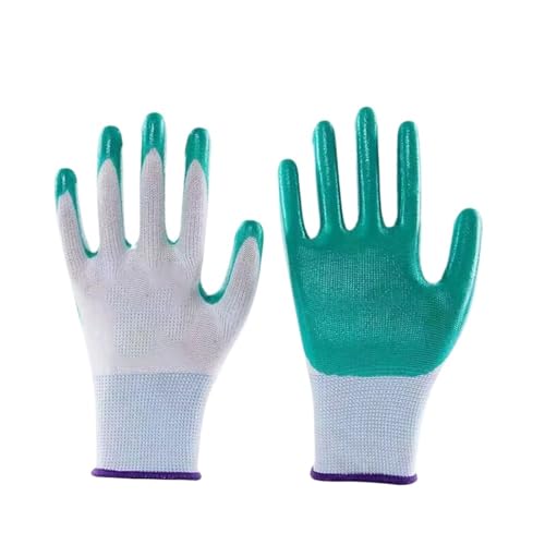 Multipack Professionelle Arbeitshandschuhe - Strapazierfähige Schutzhandschuhe Aus Nylon for Den Einsatz Im BAU- Und Industriebereich(Green 20 Pairs) von YNKJFOD