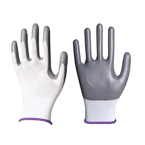 Multipack Professionelle Arbeitshandschuhe - Strapazierfähige Schutzhandschuhe Aus Nylon for Den Einsatz Im BAU- Und Industriebereich(Grey 20 Pairs) von YNKJFOD