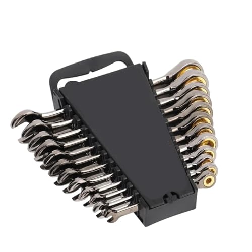 Professioneller 12-teiliger/6-teiliger Ratschenschlüsselsatz – 72-Zahn-Schnellspannmechanismus Mit 180°-Drehung For Effizientes Befestigen(12pcs-A) von YNKJFOD
