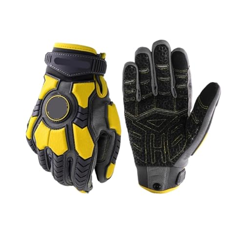 Robuste Arbeitshandschuhe Mit Schnittschutz Der Stufe 6, Schlagfest for Mechaniker Und Touchscreen-Nutzung(XL) von YNKJFOD