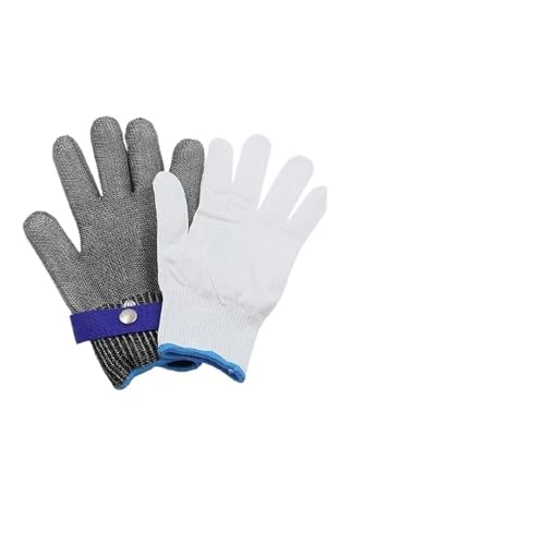 Schnittfeste Handschuhe Aus Edelstahl, Professioneller Handschutz(L) von YNKJFOD