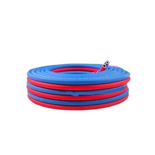 Zweifarbiger Schweißschlauchsatz (Rot/Blau) In Industriequalität – Durchmesseroptionen 4 Mm/5 Mm/6 Mm/8 Mm For Sauerstoff-/Acetylen-Gasübertragung(ID 4mm,5M) von YNKJFOD