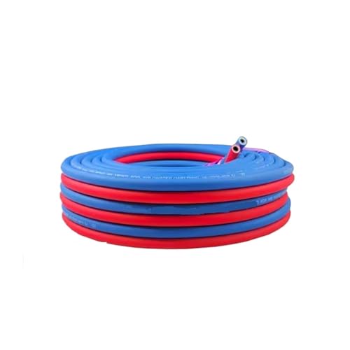 Zweifarbiger Schweißschlauchsatz (Rot/Blau) In Industriequalität – Durchmesseroptionen 4 Mm/5 Mm/6 Mm/8 Mm For Sauerstoff-/Acetylen-Gasübertragung(ID 5mm,5M) von YNKJFOD