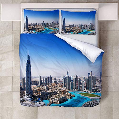 YNKNIT 3D Bettbezug 135x200 cm Dubai Bettbezug Set 3D Duvet Quilt Und Kissenbezug Einzelbett Bettwäsche Sets für Kinder, Jungen, Mädchen Bettwäsche-Set. von YNKNIT