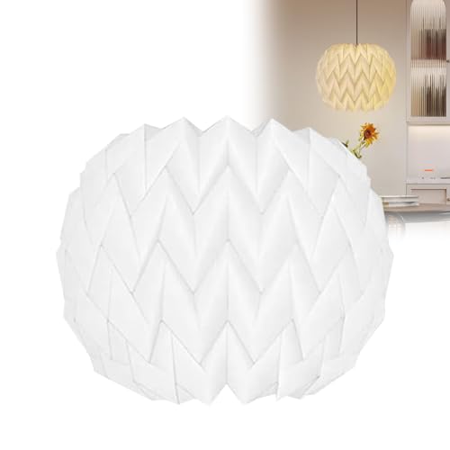 Nordische Kreativpapier lampenschirm Deko Papier lampions 1 Stück Origami Design Papier Lampenschirm hängelampe lampenschirme papierlampenschirm gestell für Wohnzimmer Schlafzimmer Esszimmer von YNNHUDEEP