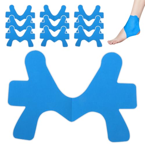 YNNHUDEEP Precut Kinesiotapes für Knöchel,Sonnorel Knöchel Tape Hautfreundlich mit Perfektem Trage Komfort,Sport-Kinesiologie-Knöchelbandage für Knöchelverstauchungen und Verletzungsheilung（12pcs） von YNNHUDEEP