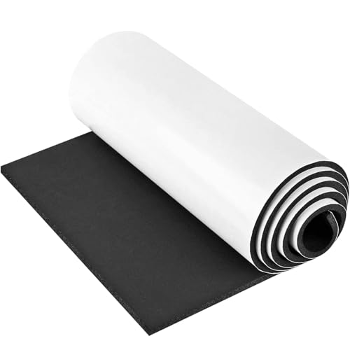 Zellkautschuk Schaumstoff Selbstklebend Moosgummi - 300mm(B)x3mm(D)x2m(L) Schaumstoffplatte, Stoßdämpfung Schalldämmung Rutschfest Wind- und Regenschutz, für Tür- und Fensterdichtung DIY Kunsthandwerk von YNNHUDEEP