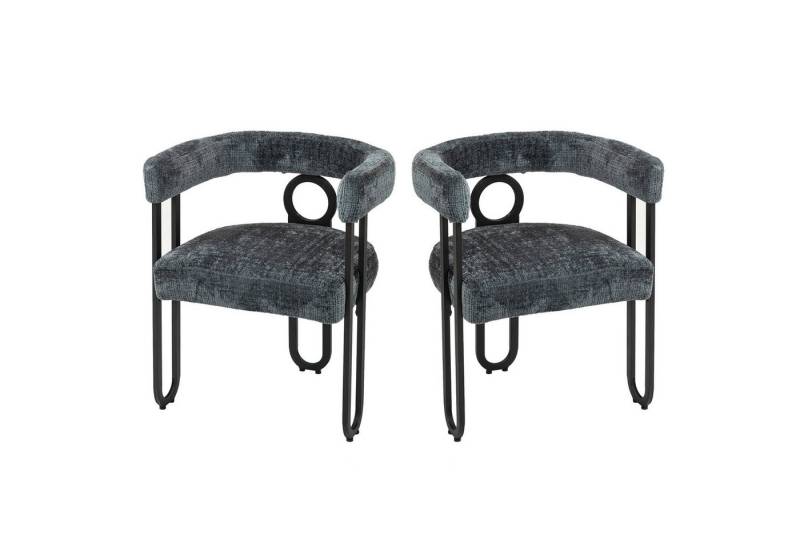 IDEASY Esszimmerstuhl (2 St) Modern Esszimmerstuhl, Lounge Chair Set mit runder Rückenlehne, Erhältlich in Wildleder oder PU, geeignet für Wohnbereich und Büro von IDEASY
