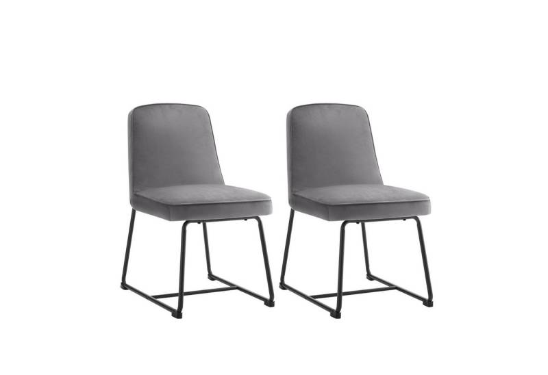 YNOFIT Esszimmerstuhl Küchenstuhl mit Schwarzes Metallgestell, Polsterstuhl(2/4/6St), mit Lehne, aus Samt, für Esszimmer/Wohnzimmer von YNOFIT