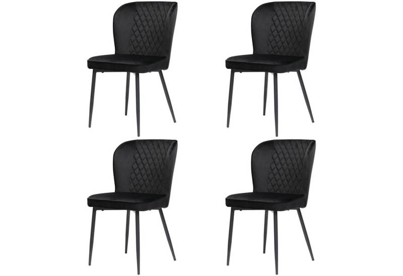 YNOFIT Polsterstuhl Küchenstühle(2/4/6St), Luxuriöser Sitzfläche aus Samt, Moderner Samt-Sessel für Wohnzimmer/Schlafzimmer/Büro von YNOFIT