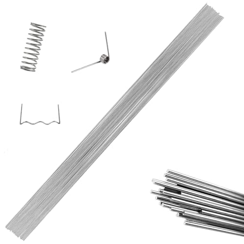 Federstahldraht Draht zum Basteln Edelstahldraht 30 Stück Federstahl Gerade 0.4 mm Federdraht Edelstahl-Federdraht 400 mm Vollschaftstäbe Edelstahl Draht Metallstab Hartdraht (0.4mm x 400mm) von YNOYMO