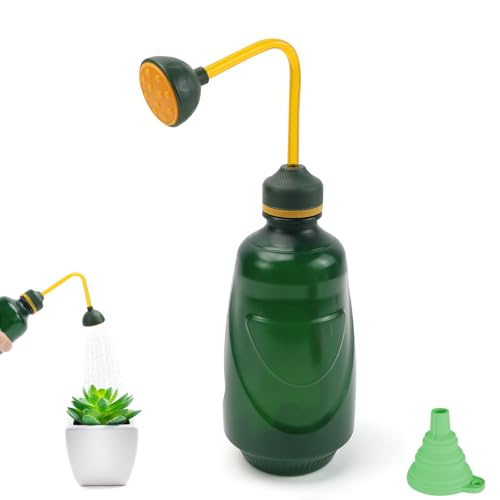 Gießkanne Klein Giesskanne Zimmerpflanzen Gießbrause Sprühgießer für Kleine Pflanzen Stecklinge Blumen Setzlinge Bonsai Softsprüher Schonende Bewässerung von Setzlingen 450ml (Grün) von YNOYMO