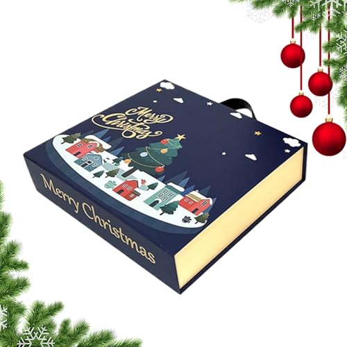 YNPQTDS Adventsbox - Dezember Countdown Kalender 24 Tage - Leere Nachfüllbare Fächer - Erwachsene Kinder Jugendliche von YNPQTDS