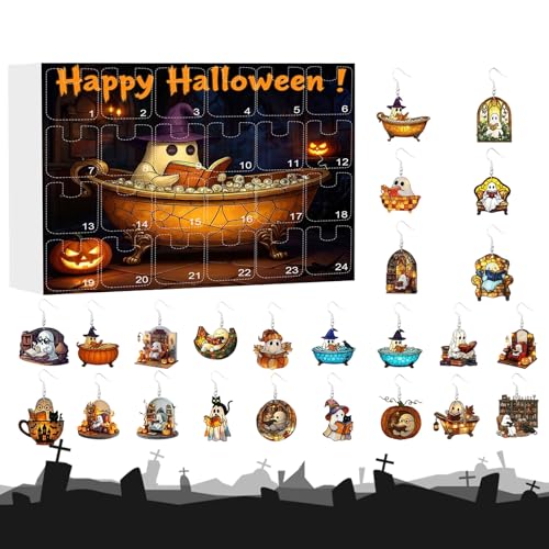 YNPQTDS Adventskalender Halloween – Countdown-Kalender für Ohrringe Horror – Figuren Schmuck Acryl flach 2D für Sammler Frauen Teenager Party Deko YNPQTDS Adventskalender Halloween – Countdown-Kalender für Ohrringe Horror – Figuren Schmuck Acryl flach 2D für Sammler Frauen Teenager Party Deko von YNPQTDS