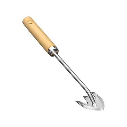 YNPQTDS Garten Unkrautzieher Werkzeug | Rostfreier Edelstahl Unkrautstecher Mit Doppelklinge,Handliches Gartengerät Zum Graben & Pflanzen Für Rasen- Garten- & Hofpflege Für Erwachsene & Senioren von YNPQTDS