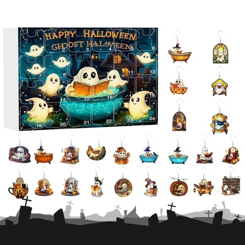 YNPQTDS Halloween-Countdown-Kalender | Countdown-Kalender für Ohrringe Horror | Figuren Schmuck Acryl flach 2D für Sammler Dekoration Haus Partys YNPQTDS Halloween-Countdown-Kalender | Countdown-Kalender für Ohrringe Horror | Figuren Schmuck Acryl flach 2D für Sammler Dekoration Haus Partys von YNPQTDS