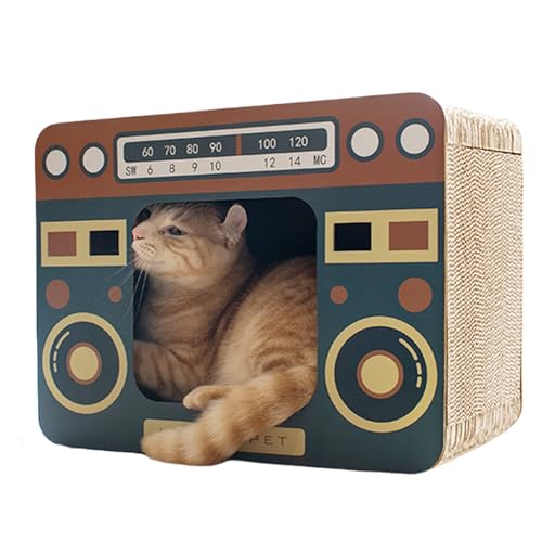 YNPQTDS Katzenkratzbrett - Großes Kratzbrett Aus Pappe Als Bett | Radio- Oder Ofen-Form Retro Spielzeug Tierbegleiter | Für Kleine Mittelgroße Große Rassen Auslastung Spielzeug YNPQTDS Katzenkratzbrett - Großes Kratzbrett Aus Pappe Als Bett | Radio- Oder Ofen-Form Retro Spielzeug Tierbegleiter | Für Kleine Mittelgroße Große Rassen Auslastung Spielzeug von YNPQTDS