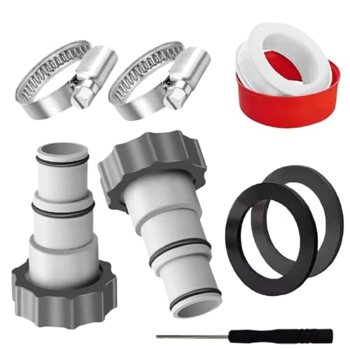 YNPQTDS Schlauchadapter Für Poolpumpen | 3.2 cm bis 3.8 cm Pumpenadapter Gewinde,Fitting Für Springbrunnen Wärmegeräte Anfänger Haus von YNPQTDS