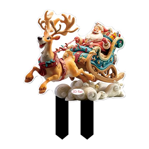 YNPQTDS Weihnachtliche Hofpfähle, Hofschilder für den Außengarten, 2D-flaches Acryl-Partyzubehör für Pflanzgefäß, Blumentopf, Weg, Außenbereich, Terrasse, Hinterhof YNPQTDS Weihnachtliche Hofpfähle, Hofschilder für den Außengarten, 2D-flaches Acryl-Partyzubehör für Pflanzgefäß, Blumentopf, Weg, Außenbereich, Terrasse, Hinterhof von YNPQTDS