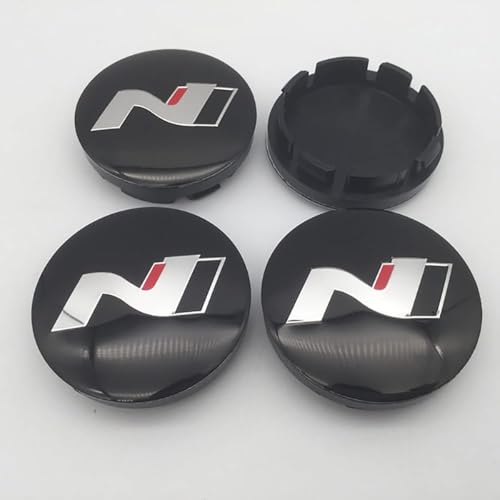 YNQP 4 Stück Auto Radnabenkappen Felgenschutz Radkappen, für Hyundai N N LINE Sonata Elantra Kona Tucson I30 I20 56MM Außendekoration Zubehör von YNQP