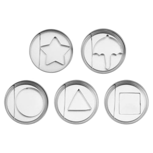 15 Pcs Korean Sugar Candy Making Tool, Sugar Game Kit, Sugar Game Cookie with Tin Case Needle Box, Cookie Cutter Set, Mini Biscuit Pastry Cutters, Cookie Cutter Set for Party von YNR