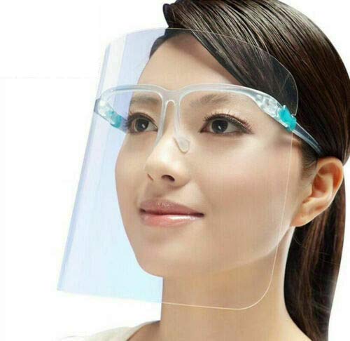 Components Safety Face Shield Full Protection Wide Visor Resistant Spitting Anti Fog Lens Lightweight Adjustable Transparent Face Shield Unisex (1 Stück) von YNR